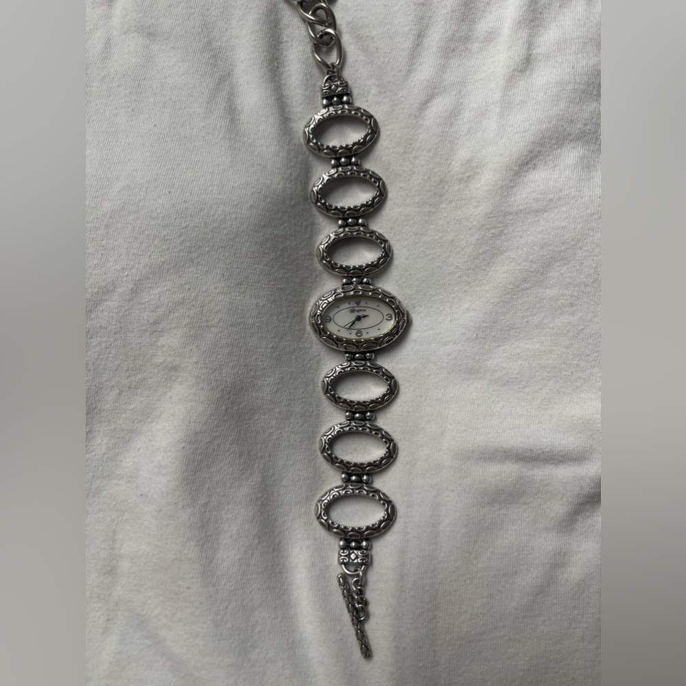 Brighton Watch Bracelet (Miramar) Silver. Gently worn. Will need a new battery.